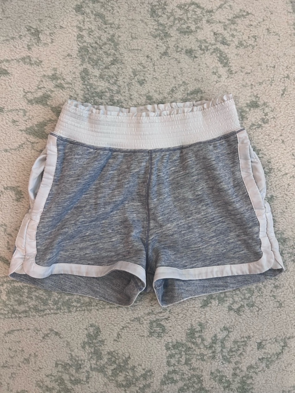 lululemon athletica Gray and White Athletic Lounge Shorts